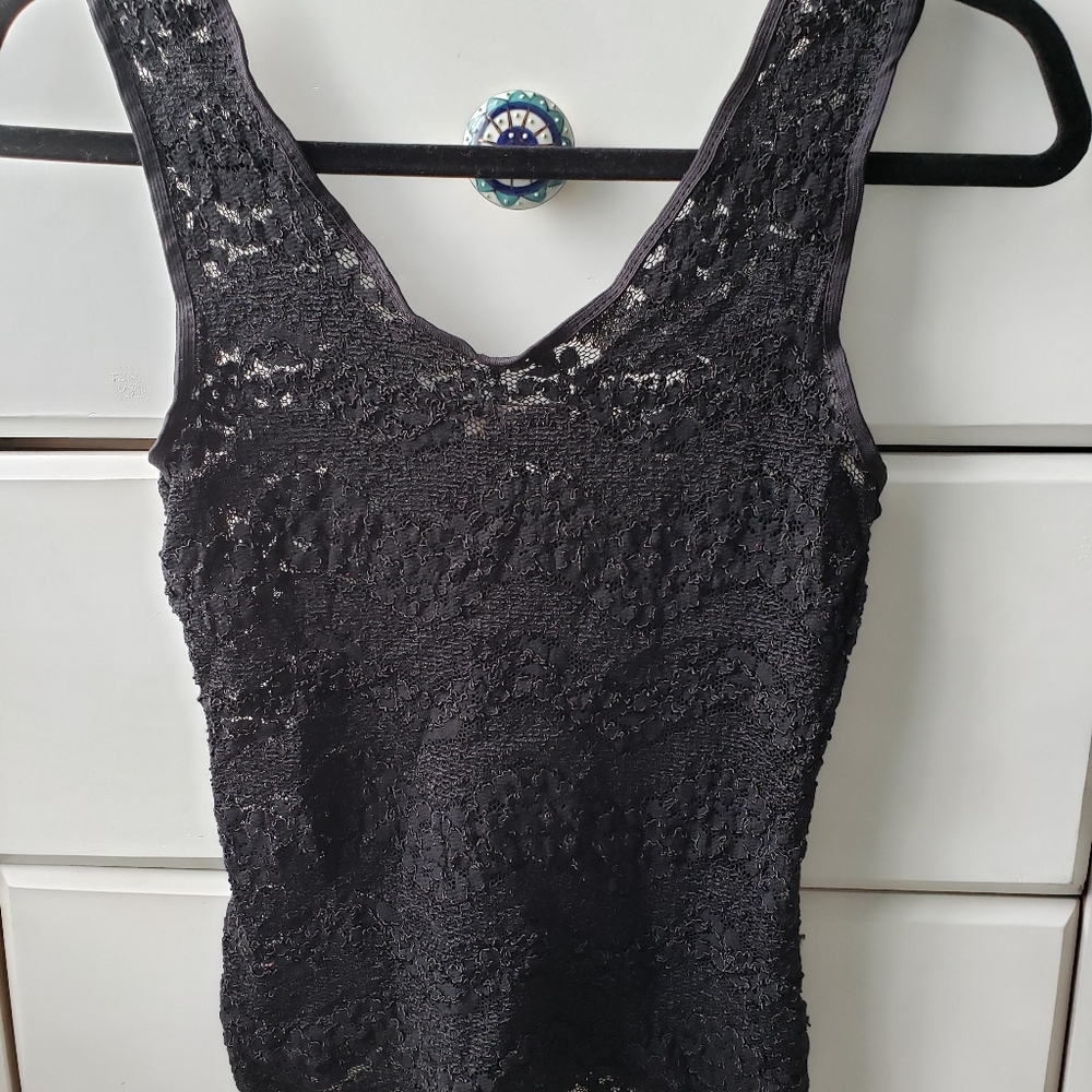 Black Lace Tank Top